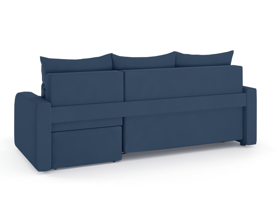 Диваны угловые в гостиную, Диван-кровать угловой Мини Люкс трехсекционная еврокнижка, велюр