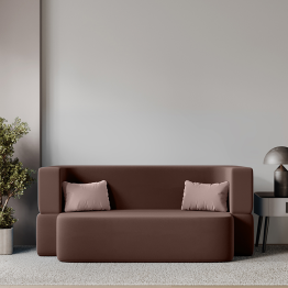 Бескаркасный диван-кровать "Дадли ЛАЙТ" 1950*1050мм. велюр