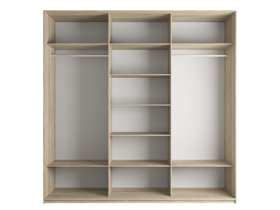 Шкафы-купе 3-х дверные, Шкаф-купе Эста 3-х дверный ДСП/Стекла хаки/Доводчик 270х66х240