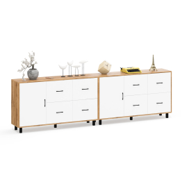 Два комода-тумбы с выдвижными ящиками и дверками РВК 125-1504