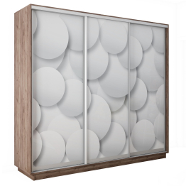 Шкаф-купе Экспресс 3-х дверный Фотопечать Шары Стекла 210х60х220