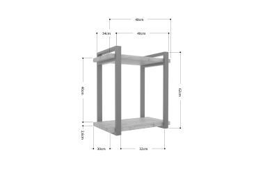 Полка Айсберг Лофт 40 черный