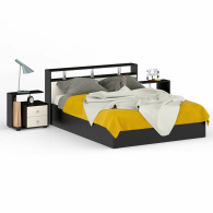 Спальные гарнитуры, Кровать Камелия 1600 с двумя прикроватными тумбами