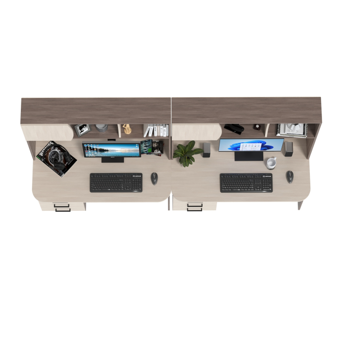 Прямые компьютерные столы, Два стола рабочих Сигма для двоих