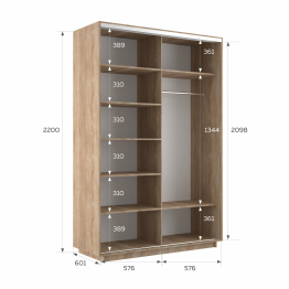 Шкаф-купе Экспресс 2-х дверный Фотопечать Шары Стекла 120х60х220