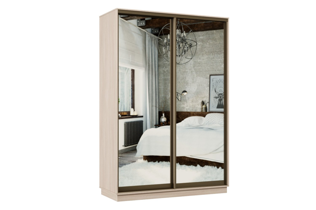 Шкафы-купе, Шкаф-купе Премьер 02 ясень шимо светлый