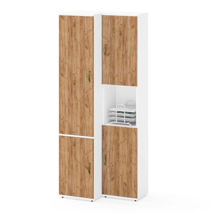 Шкафы пеналы, Глубокий пенал для одежды и пенал с нишей Лидер-8