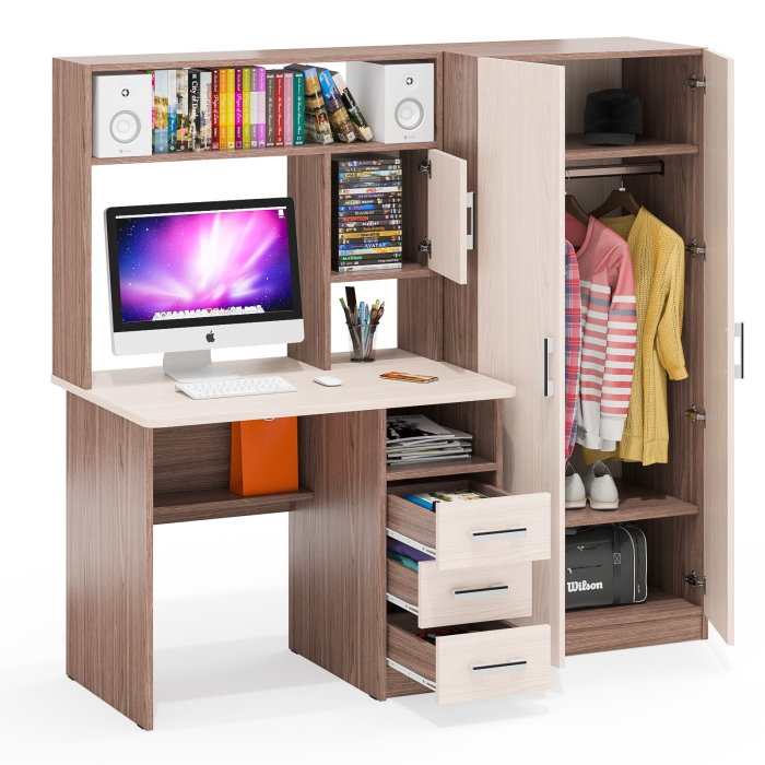 Прямые компьютерные столы, Стол компьютерный со шкафом СК-9