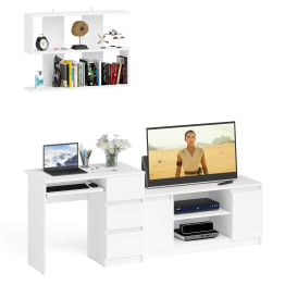 МС-6 стол ящики справа с тумбой Мори 1200-1 и полкой на 900