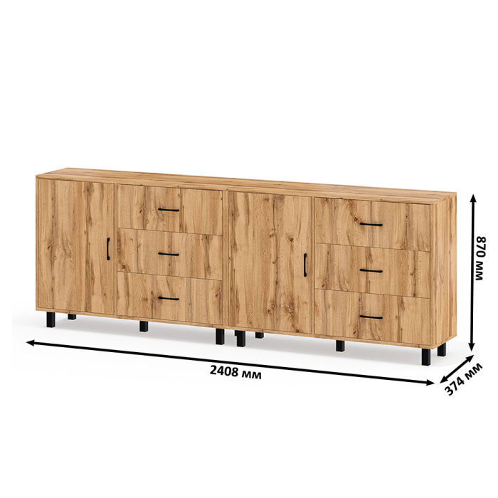 Комоды, Два широких комода-тумбы РВК 122-1204