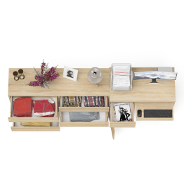 Комод 6-ть ящиков Мори 1380 и стол компьютерный МС-1 дверка и ящик слева