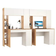 Прямые компьютерные столы, Два стола для домашнего офиса Mobi Комфорт 12.71