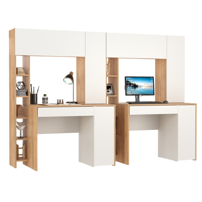 Прямые компьютерные столы, Два стола для домашнего офиса Mobi Комфорт 12.71