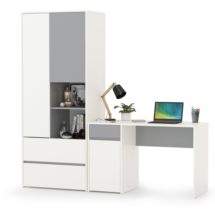 Для девочек, Стол рабочий со шкафом для одежды Торонто