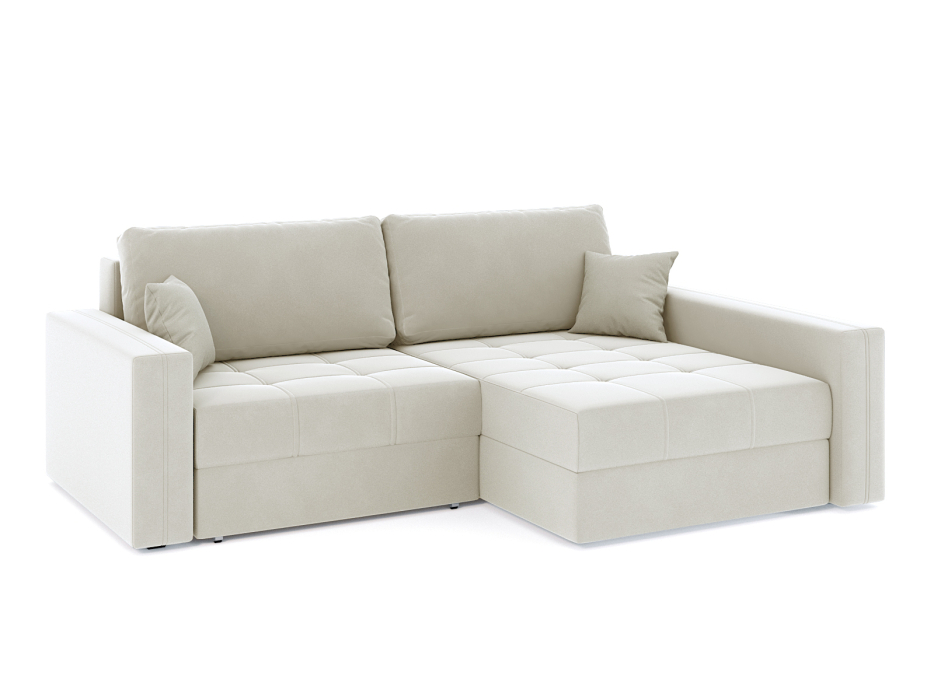 Диваны угловые в гостиную, Диван-кровать угловой Брест 2 секции еврокнижка, велюр