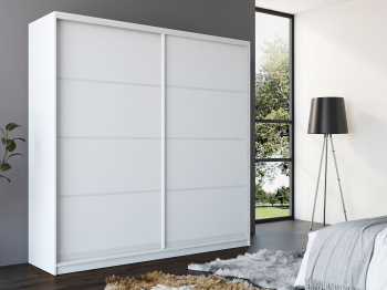 Шкаф купе 2-х дверный Амстердам 180 (белый/глухой)