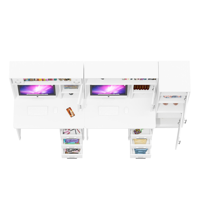 Домашние кабинеты, Стенка из компьютерных столов для двоих человек СК-9