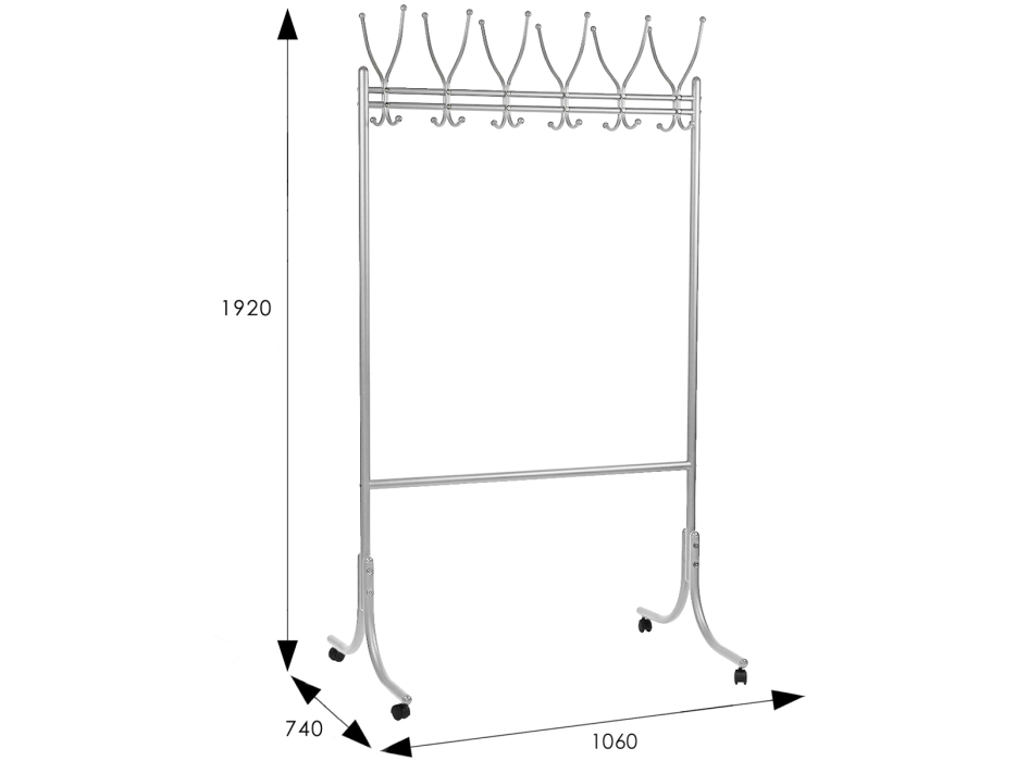 Вешалки, Вешалка гардеробная Мебелик на колесах М 11