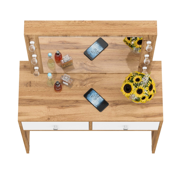 С зеркалом, Стол туалетный с подсветкой СТ-5