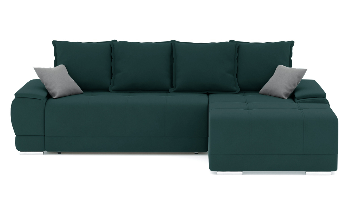 Диваны угловые в гостиную, Диван-кровать угловой Нордвикс Мини, велюр