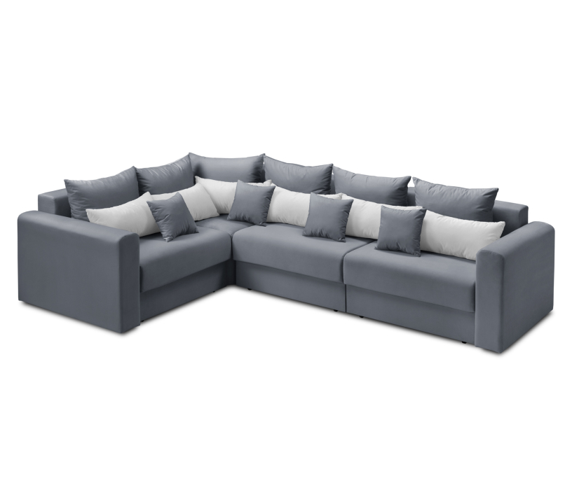 Диваны угловые в гостиную, Диван угловой Мэдисон Лонг со спальным местом, микровелюр