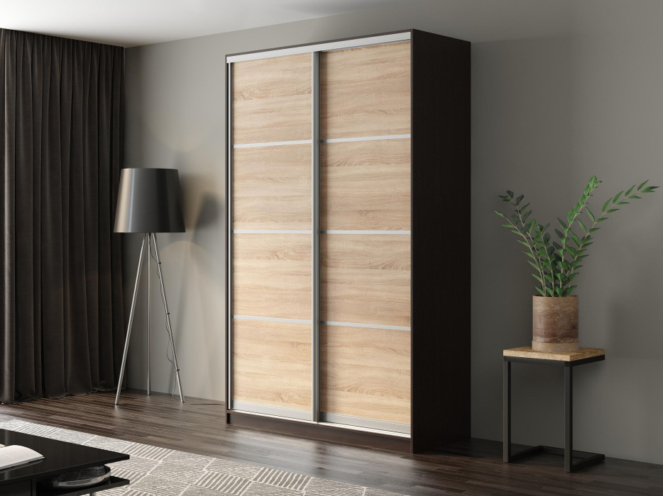 Шкафы-купе, Шкаф-купе Айсберг 140 ВЕНГЕ (сонома/глухой)