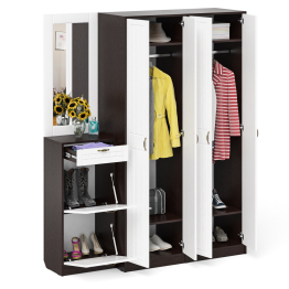 Модульная мебель в прихожую П-6 № 14 МДФ фрезеровка прованс