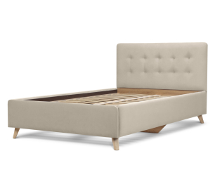 Кровать с мягким изголовьем Адель 0,9, микровелюр