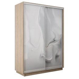 Шкаф-купе Экспресс 2-х дверный Фотопечать Шелк Стекла 120х60х240