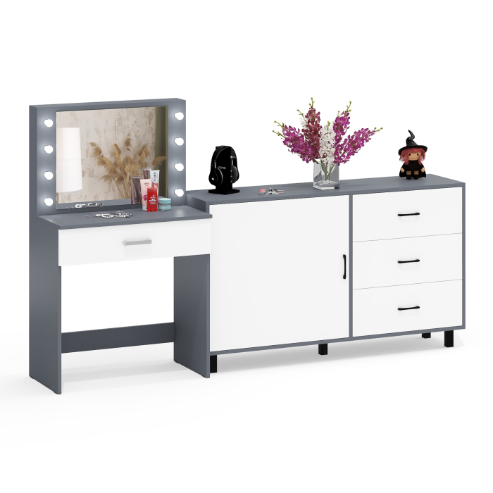 Туалетные столики, Комод ящики и дверка 122-1504 и туалетный столик с подсветкой СТ-4