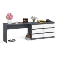 Домашние кабинеты, Стол письменный МСП-1200 с широким комодом 1200-6 Мори