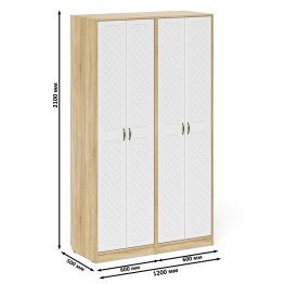 Два шкафа для прихожей П-6 МДФ фрезеровка ромб