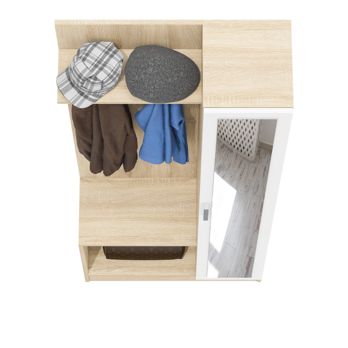 Прихожие, Прихожая с зеркалом в маленькую прихожую РВК Камелия-8