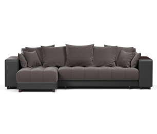 Диван-кровать угловой  Дубай еврокнижка,велюр+экокожа