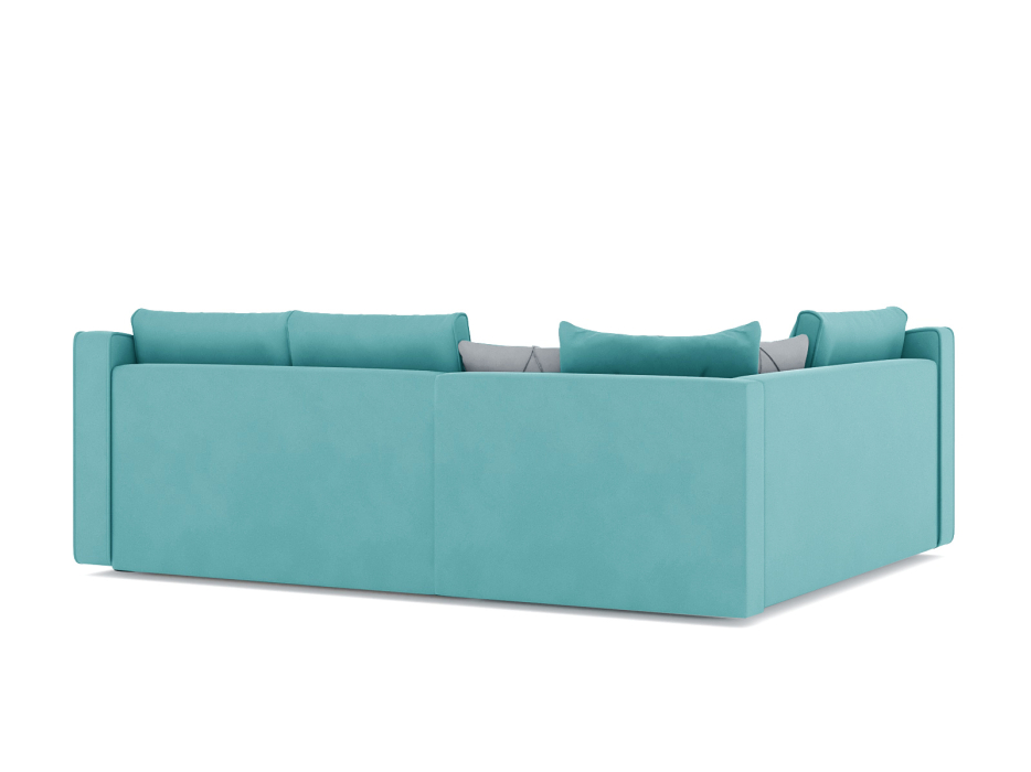 Диваны угловые в гостиную, Диван-кровать угловой Френсис дельфин, велюр