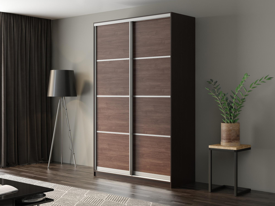 Шкафы-купе, Шкаф-купе Айсберг 140 ВЕНГЕ (шамони темный/глухой)