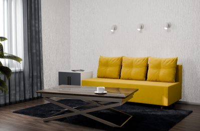 Прямой диван Сияние,еврокнижка,велюр