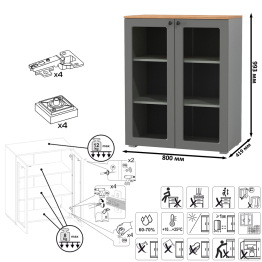 Тумба-витрина Остин 16.394.01