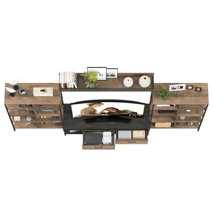 Стенки для гостиной, Трувор гостиная со стеллажами и полкой № 127