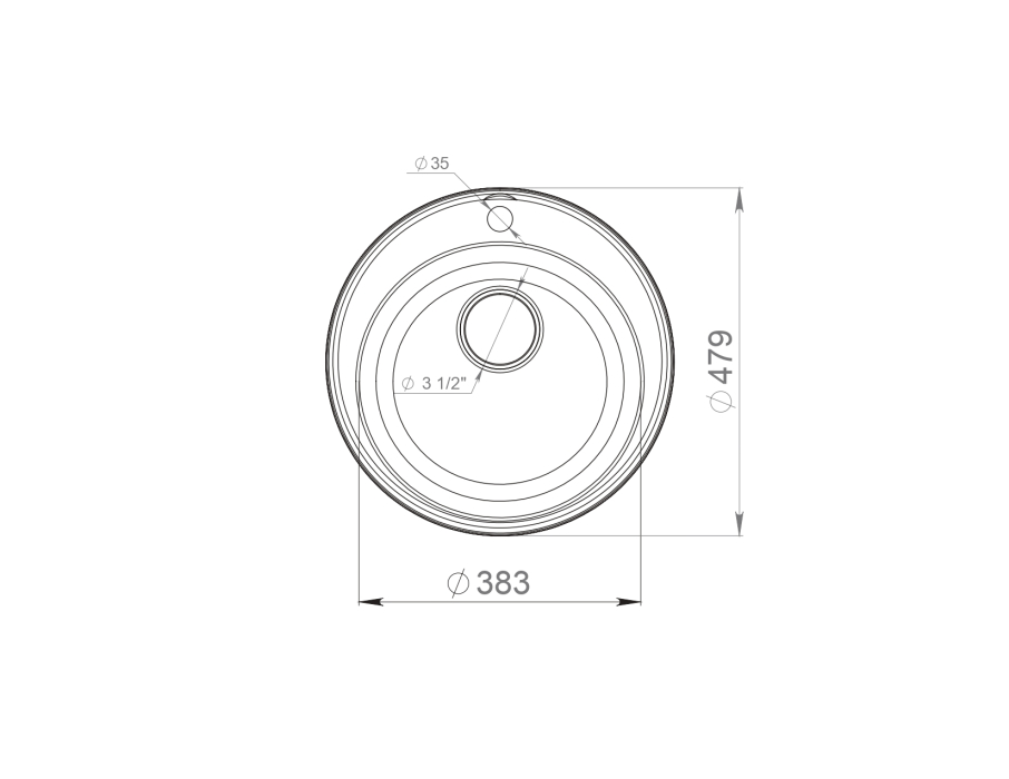 Кухонные мойки, Мойка GranFest-QUARZ Z08