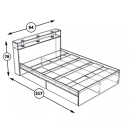 Односпальная кровать Камелия 900