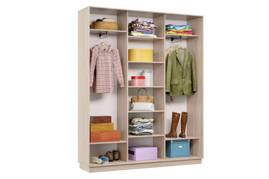 Шкафы-купе 3-х дверные, Шкаф-купе Премьер Лайт 25 (05;05;05) трехдверный