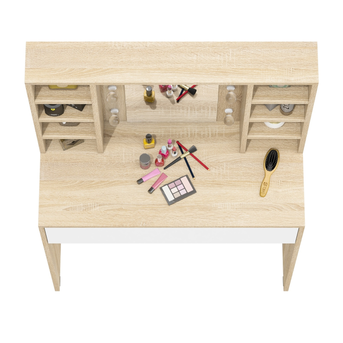 С зеркалом, Косметический стол с подсветкой 115