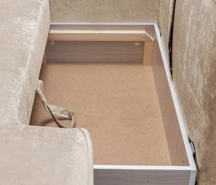 Диван угловой "Бали"со спальным местом, микровелюр