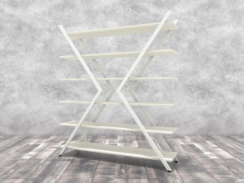 Стеллажи, Стеллаж Айсберг Лофт ИКС белый