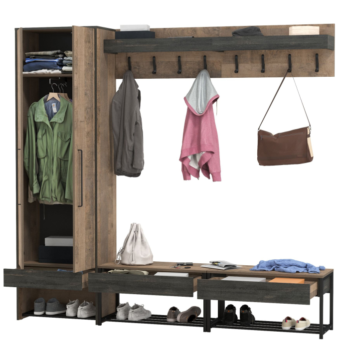 Прихожие, Прихожая Трувор № 211 с вешалкой с крючками