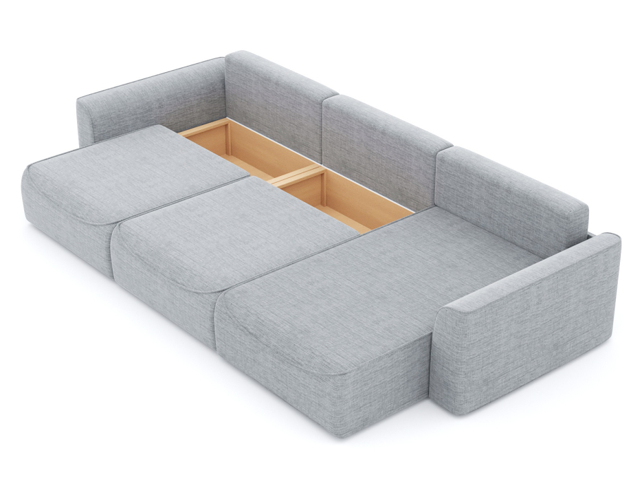 Диваны угловые в гостиную, Диван-кровать угловой Рафаэль 3 секции еврокнижка НПБ, рогожка Люкс