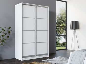 Шкаф купе 2-х дверный Амстердам 120 (белый/глухой)