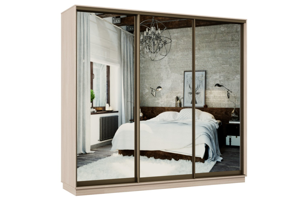 Шкафы-купе, Шкаф-купе Премьер 57 ясень шимо светлый