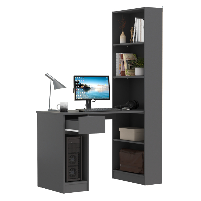 Прямые компьютерные столы, Компьютерный стол со стеллажом открытым Лайт 10.01